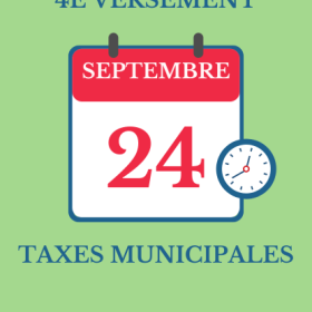 Le 4e versement des taxes municipales