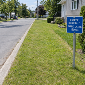 Emprise municipale : gardez la zone dégagée